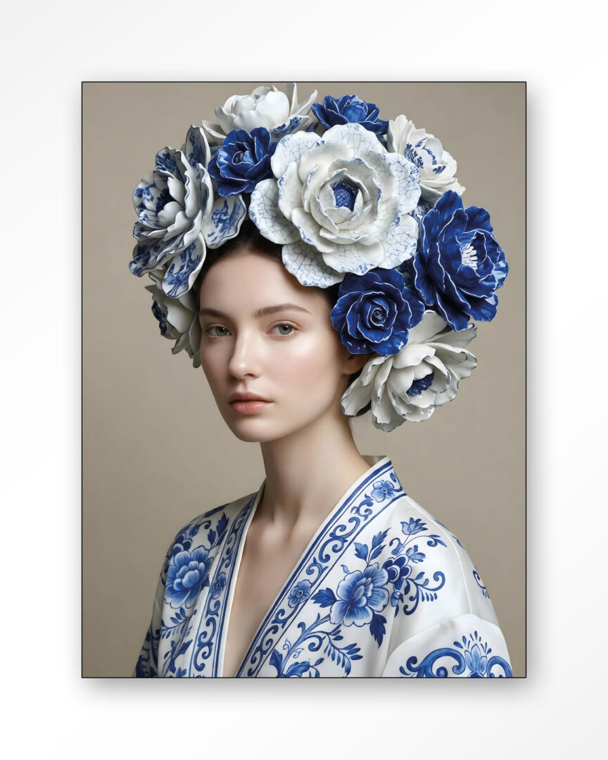 25377 Royal Blue Wandkleed frame